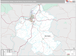 Parkersburg-Vienna Metro Area Digital Map Premium Style